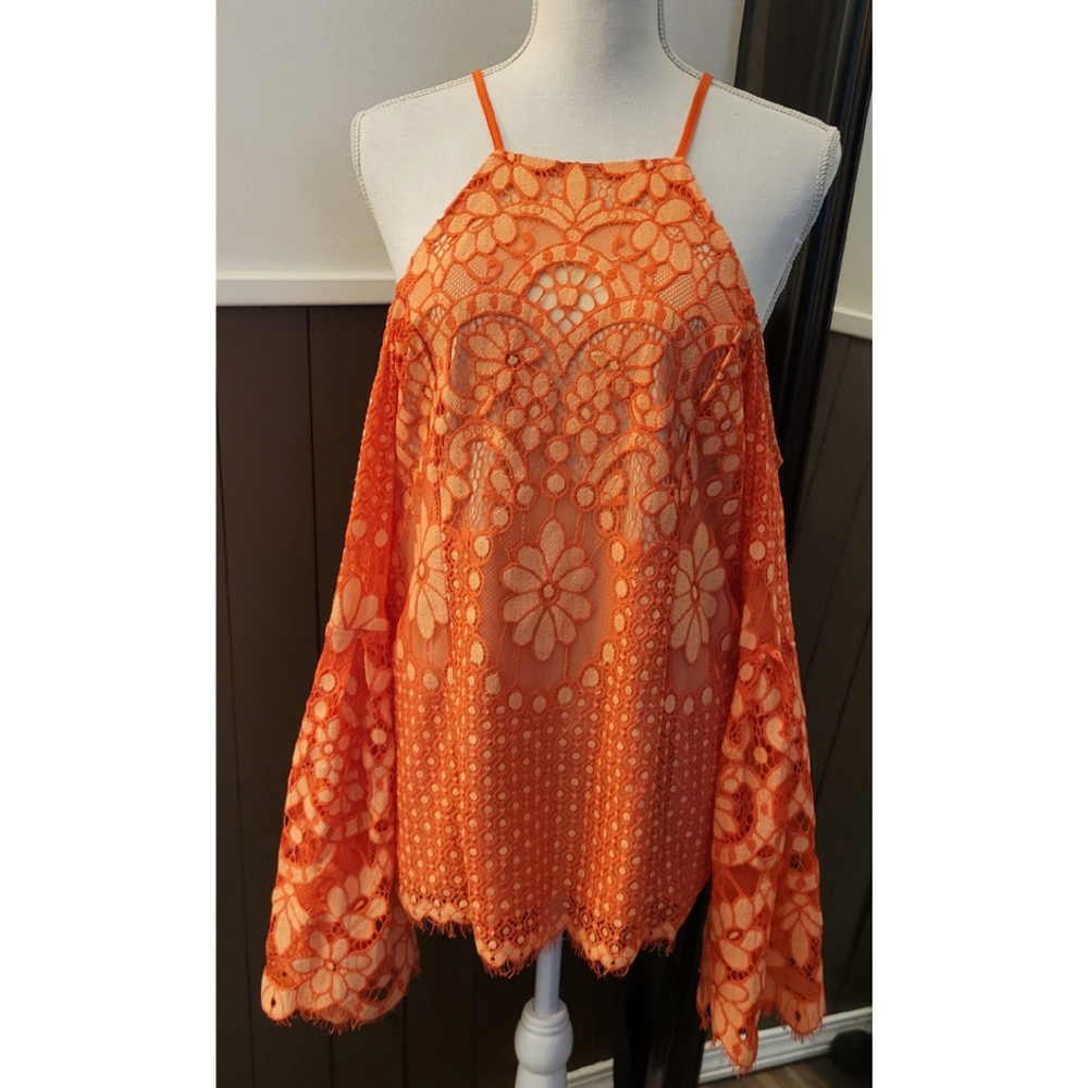 Stunning K. Jordan Cold Shoulder Eyelet Top
